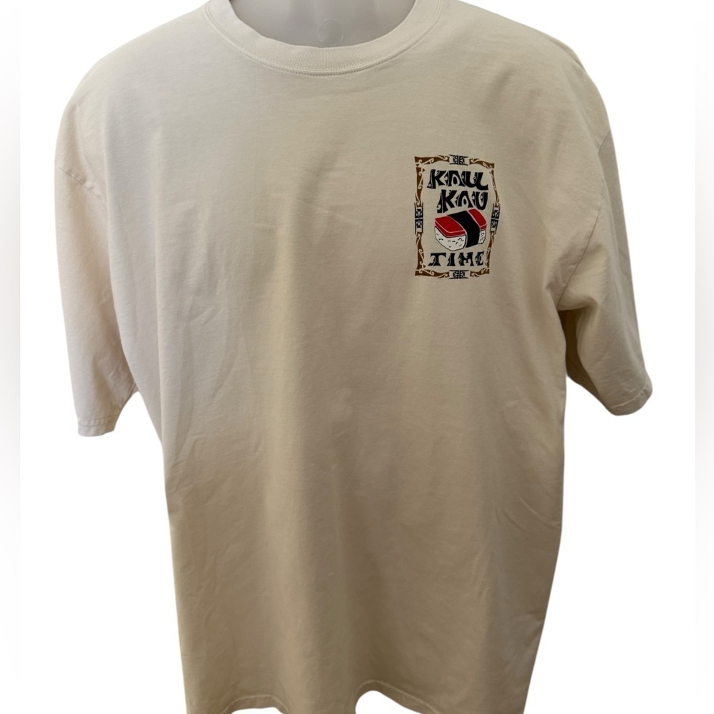 Crazy Shirts Hawaii Kau Kau Time Fo Eat Coconut Dyed Tee Shirt Men XL - Picture 2 of 8